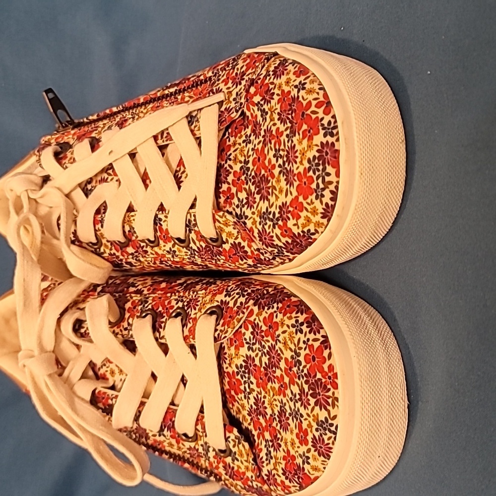 Taos Footwear Women's Floral Sneakers - Red and Yellow - Picture 5 of 7